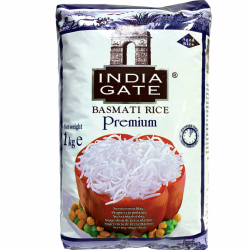 INDIA GATE Premium Basmati Reis – Feiner, aromatischer Langkornreis aus Indien, feines Langkorn (1 x 1 kg) Angebot bei HelloDeals