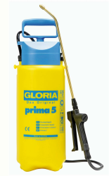GLORIA Drucksprüher prima 5 | Gartenspritze/Sprühgerät für den Pflanzenschutz | 5 L Füllinhalt | Verstellbare Messingdüse, Gelb, Schwarz, Blau Angebot bei HelloDeals