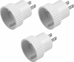 Meister Reiseadapter Typ A - 3 Stück - Für USA, Kanada, Thailand & Dominikanische Republik - IP20 Innenbereich - weiß / Reise-Steckdosenadapter für 20 Länder / Reisenetzteil / Reisestecker / 7423700 Angebot bei HelloDeals
