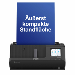 Epson Netzwerk Scanner ES-C380W, kompakter A4 Business Scanner mit geringem Stromverbrauch, Duplex-Einzugscanner mit vielseitiger Medienverarbeitung, schwarz Angebot bei HelloDeals