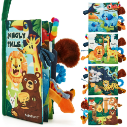 hahaland Babybuch Baby Stoffbuch Buch Spielzeug 0 Monate 3D Bilderbuch Stoffbücher Fühlbuch Knisterbuch ab 0 3 6 Monate Quiet Book Geschenk für Jungen Mädchen Angebot bei HelloDeals