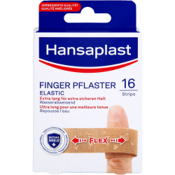 Hansaplast Elastic Fingerstrips Pflaster (16 Strips), extra lange Wundpflaster speziell für Wunden an den Fingern, flexible und atmungsaktive Fingerpflaster Angebot bei HelloDeals