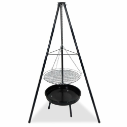 CCLIFE Schwenkgrill mit Grillrost 166 cm hoch Drehbar Rutschfester Grill multifunktionaler Tragbarer Grill Angebot bei HelloDeals