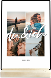 Valentinstag Geschenk Für Sie - Du & Ich Holzbild Foto Geschenk personalisiert - Geschenke Für Freundin, Pärchen Geschenke, Partner Geschenke, Gemälde, Valentinstagsgeschenk Für Männer, Liebe Angebot bei HelloDeals