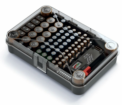 Batteriebox Organizer Sortierbox mit Batterietester Akkutester Aufbewahrungsbox Akku Box Behälter (für 85 Batterien) Angebot bei HelloDeals