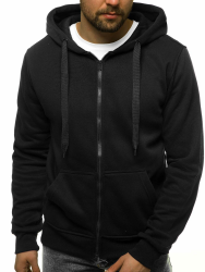 OZONEE Herren Hoodie Sweatjacke Kapuzenpullover Sweatshirt Farbvarianten Kapuzenjacke Kapuzenpulli mit Reißverschluss Langarm Sport Style Casual Fitness Training Basic J.Style AK15 XL Schwarz_ozonee-02b_bz Angebot bei HelloDeals