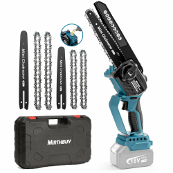Mini Kettensäge 6&8 Zoll, Bürstenlose Kettensäge Elektro mit verbesserter Kettenschmierung,Kompatibel mit Makita 18V Akku,Ohne Akku,Handkettensäge für Gartenscheren,Holzschneidenz (Neueste Form) Angebot bei HelloDeals