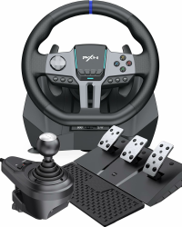 PXN V9 Gen2 Gaming Lenkrad mit Pedalen und Schaltung - Lenkrad PC, 270&900 Grad, Vibrationsfeedback, Hall Effekt Pedal, H Schalthebel, Schaltwippen, Tools APP - Spiele Lenkrad für PC, PS3, PS4, Xbox Angebot bei HelloDeals