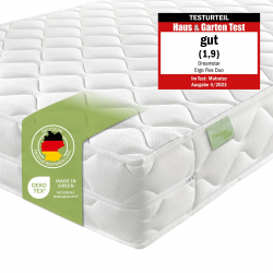 DREAMSTAR Ergo Flex Duo I ergonomische 7-Zonen Kaltschaummatratze mit Testurteil GUT (1,9) I 16 cm hoch I Öko-Tex Zertifiziert I Härtegrad 2 und 3 (H2 & H3) I Made in EU I 90 x 200 cm Angebot bei HelloDeals