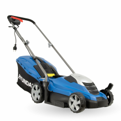 HYUNDAI Elektro-Rasenmäher LM3301E mit Mulchfunktion, Elektromäher, Mulcher, Mäher (33cm, 1300W, 35L Korb, 5-fache zentrale Höhenverstellung) Angebot bei HelloDeals