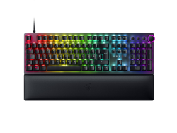 Razer Huntsman V2 (Red Switch) - Praktisch latenzfreie Optische Gaming-Tastatur (Lineare Optische Switches, Doubleshot PBT-Tastenkappen, Handballenauflage) QWERTZ DE-Layout | Schwarz Angebot bei HelloDeals