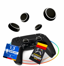 MatoSan® PS5 Zubehör Thumbstick Silikon Kappen - PS5 Controller Grip, PS4 Sticks, Xbox Controller Schutz - Erhöhte Präzision & Langlebigkeit - PS5 Controller Zubehör (4 Stück SpaceSan Black) Angebot bei HelloDeals