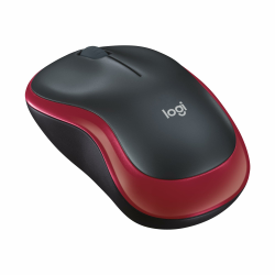 Logitech M185 Kabellose Maus, 2,4 GHz mit USB-Nano-Empfänger, 12 Monate Batterielaufzeit, 1000 DPI Optical Tracking, Für Links- und Rechtshänder, Kompatibel mit PC, Mac, Laptop - Rot Angebot bei HelloDeals