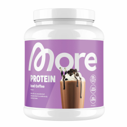 MORE Protein, Eiskaffee, 600 g, Mix aus Whey Konzentrat und Casein, ideal zum Muskelaufbau und -erhalt, mit Laktase, geprüfte Qualität - made in Germany Angebot bei HelloDeals