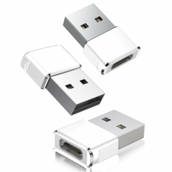 Adapter für Airpods 4,USB auf USB C Adapter 3 Stück,USB C Adapter,Ladegerät USB zu USBC für Airpods 2 3 Max,USBC Stecker Plug Netzteil für Apple Watch Series 10 S10 Ultra 9 S9 iWatch S8 8 S7 7 SE Angebot bei HelloDeals