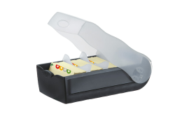 HAN Lernkarteibox CROCO, einfach Vokabeln lernen mit 5-Fächer-Lernsystem, DIN A8 Karteikasten für 500 Karten, inkl. 5 Stützplatten + 100 Lernkarten, Karteibox, Lernbox, 998-633, transluzent/schwarz Angebot bei HelloDeals