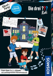 Die drei ??? Kids Rätselparty 683443 von KOSMOS, Geburtstagsparty Set inkl. Deko, feiern mit Die drei Fragezeichen Kids und gemeinsam Fall lösen, Komplett-Set für stressfreie Vorbereitung Angebot bei HelloDeals