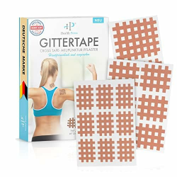 Health Press® Gittertape Cross Tape – Größe Typ Mix 134 Stück – Gitterpflaster zur Akupressur – Akupunkturpflaster mit ausführlicher E-Book Anleitung zum Download – Akupressur Pflaster Angebot bei HelloDeals
