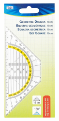 TSI Geodreieck 16 cm, transparent, Art. Nr. 46302 Angebot bei HelloDeals