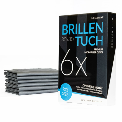 INSTADRIVE XXL 6 Brillentücher 30x30cm – Brillenputztücher aus Microfaser für die professionelle Brillenreinigung (Brillentücher) Angebot bei HelloDeals