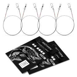 NEU AMZfishing® 4 Stück 7x7 Stahlvorfach in 25 oder 40cm | Raubfischangeln | Hechtangeln | Angelwirbel | Angelzubehör | Stahlvorfach Hecht | Hechtvorfach | Angeln Wirbel | Angeln Zubehör Angebot bei HelloDeals