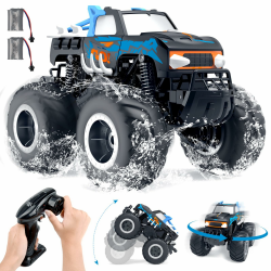 Gindoly Ferngesteuertes Auto,2,4 GHz Ferngesteuerter Monstertruck, 4WD 15+ km/h Hobby Offroad RC Auto, Wasserdicht Geländewagen Auto mit 2 Batterien, Spielzeug für Kinder ab 6 7 8 9 10 11 12 Jahre Angebot bei HelloDeals
