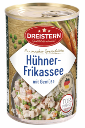 Dreistern Hühnerfrikassee mit zartem Gemüse Ringpull Dose, 400 g Angebot bei HelloDeals