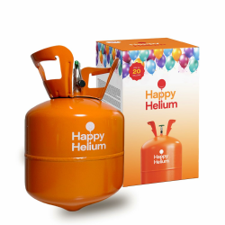 Happy Helium® Ballongas Helium für 20 Luftballons | Heliumgas mit Füllventil - Balloon Gas 140 Liter (0,14 m³) für Geburtstag, Hochzeit, Party Angebot bei HelloDeals