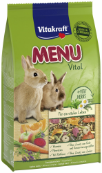 Vitakraft Menu Vital, Futter für Zwergkaninchen, mit Kräutern und Gemüse, rohfaserreich, ohne Zusatz von Zucker (1x 1kg) Angebot bei HelloDeals