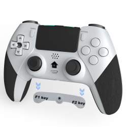 Holilo Wireless Controller für PS-4, Gamepad Controller kompatibel mit PS-4/Pro/Slim mit Programmierbare Tasten, 6-Achsen Gyro Sensor, Dual Vibration, Touchpane, Turbo(Weiß) Angebot bei HelloDeals