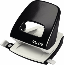 Leitz Büro Locher aus Metall, Für 30 Blatt, Anschlagschiene mit Formatangaben, Die Nummer 1 am Markt, Ergonomisches Design, schwarz, 50080095 Angebot bei HelloDeals