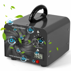 Ozongenerator, 60000mg/Std Ozongerät mit Temperatur- und Luftfeuchtigkeitsanzeige, Ozon Luftreiniger mit 120 Min Timer, Geruchskiller für Auto, Wohnung, Raum, Rauch, Haustiergerüche und Küchengerüche Angebot bei HelloDeals