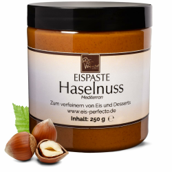 Haselnusspaste "Mediterran" │Feinster nussiger Genuss aus dem Mittelmeerraum │ MEGA GESCHMACK │ Pimpe deine Eis, Desserts, Getränke uvm mit einer extra Portion Geschmack auf │ Inhalt 250 g Angebot bei HelloDeals