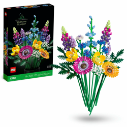 LEGO Botanicals Wildblumenstrauß Set - Künstliche Blumen mit Mohn und Lavendel zum Basteln für Erwachsene - Geschenkidee zum Valentinstag für Ihre Liebsten - Heimdeko - Botanik Kollektion 10313 Angebot bei HelloDeals