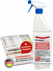 Stoppex® Aktiv-Profi Schimmelentferner gegen Schimmel für Wand, Bad und Silikonfugen I Extrastarker, chlorhaltiger Anti Schimmelspray gegen Stockflecken u. Schimmelpilz Angebot bei HelloDeals