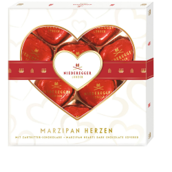Niederegger Marzipan Pralinen Herzen mit Zartbitter Schokolade 125g Angebot bei HelloDeals