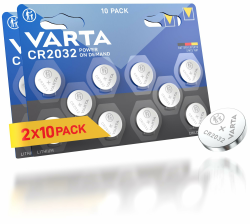 VARTA Batterien Knopfzellen CR2032, 20 Stück, Power on Demand, Lithium Coin, 3V, kindersichere Verpackung, für elektronische Kleingeräte - Autoschlüssel, Fernbedienungen, Waagen Angebot bei HelloDeals