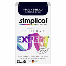 simplicol Textilfarbe expert Marine-Blau| Perfekt zum Batiken und für kreative DIY-Projekte | Einfache Anwendung | Farbpulver | 150 g Angebot bei HelloDeals