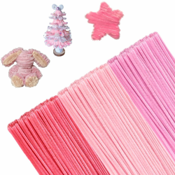 MIYUANNGKJ 300 Skt Pfeifenreiniger, 3 Verschiedene Rosa Pfeifenputzer Biegeplüsch Basteldraht 30cm Pfeifenreiniger Chenilledraht Pfeiffendraht für Kreative DIY-Projekte und Basteldeko für Kinder Angebot bei HelloDeals