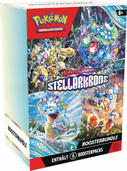 Pokémon-Sammelkartenspiel: Boosterbundle Karmesin & Purpur – Stellarkrone (6 Boosterpacks) Angebot bei HelloDeals