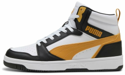 PUMA Unisex Rebound V6 Sneaker 46 EU Puma White Archive Gold Puma Black Angebot bei HelloDeals