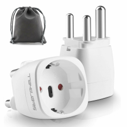 2PC Reiseadapter für Südafrika Adapter Steckdose Typ M, EU nach Südafrika Reisestecker Namibia Stromadapter Reise Steckdosenadapter für Südafrika, Mosambik, Bhutan, Namibia, Botswana Angebot bei HelloDeals