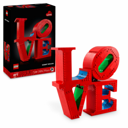 Lego Art Love - Bauset für Erwachsene - Wohn-Deko - Romantisches Geschenk zum Valentinstag Paare - Kreative Aktivität für Kunst- und Designliebhaber 31214 Angebot bei HelloDeals