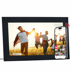 Rollei Smart Frame WiFi 103 Black– 10,1 Zoll Touch - WiFi - Bilderrahmen mit Frameo-App für schnelles und einfaches teilen von Fotos oder Videos | IPS-Panel, viele Funktionen, microSD-Slot (Schwarz) Angebot bei HelloDeals