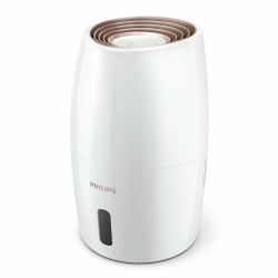 Philips Luftbefeuchter 2000 Serie, hygienische NanoCloud-Befeuchtung, 99,97% weniger Bakterien, 200ml/h, 2L Wassertank, Ultra leise (33dB), Sensor, 3 Stufen, Auto&Schlafmodus, Timer, Weiß (HU2716/10) Angebot bei HelloDeals
