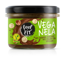 Feel FIT VEGANELA Kakao-Haselnuss-Aufstrich, ohne Zuckerzusatz, ohne Palmöl & vegan 200 g Angebot bei HelloDeals