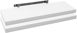WOLTU 2X Wandregal Wandboard Bücherregal Regale für Deko Wandablagen aus MDF Holz, 2er Set Hängeregal Weiss, 100x23x3,8cm RG9317ws-2 Angebot bei HelloDeals
