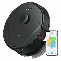 eufy X8 Pro Saugroboter mit Wischfunktion, Twin-Turbine™ 2× 4.000Pa Saugkraft, aktiver Entwirrungs-Bürste und iPath™ Laser-Navigation für Tiefenreinigung (Generalüberholt) Angebot bei HelloDeals