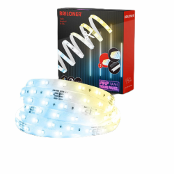 BRILONER - Pimp your Panel LED Strip Erweiterungsset, CCT warmweiß bis kaltweiß, Fernbedienung, LED Streifen, Leiste, Zimmer Deko, Band, Zubehör Akustikpaneele, Lichtleiste, 2,6m, Weiß Angebot bei HelloDeals