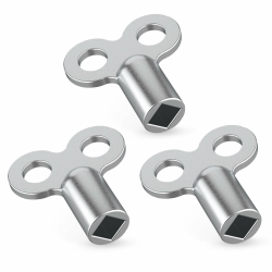 RAVN HAMAN 3 x Heizungsentlüftungsschlüssel Silber - Robuste Entlüftungsschlüssel - Heizungsschlüssel für nahezu alle Heizungen/Heizkörper - Handliche Entlüfter-Schlüssel Angebot bei HelloDeals